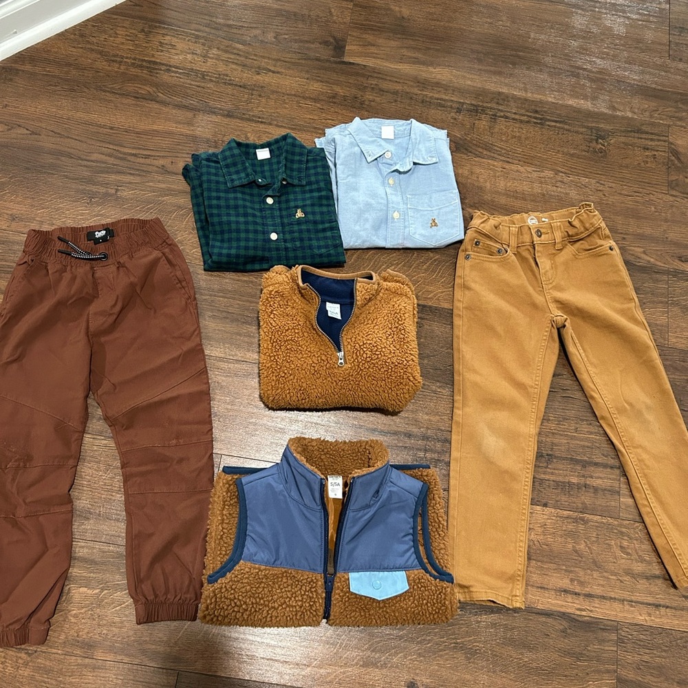 Brown and Blue Sherpa Vest
